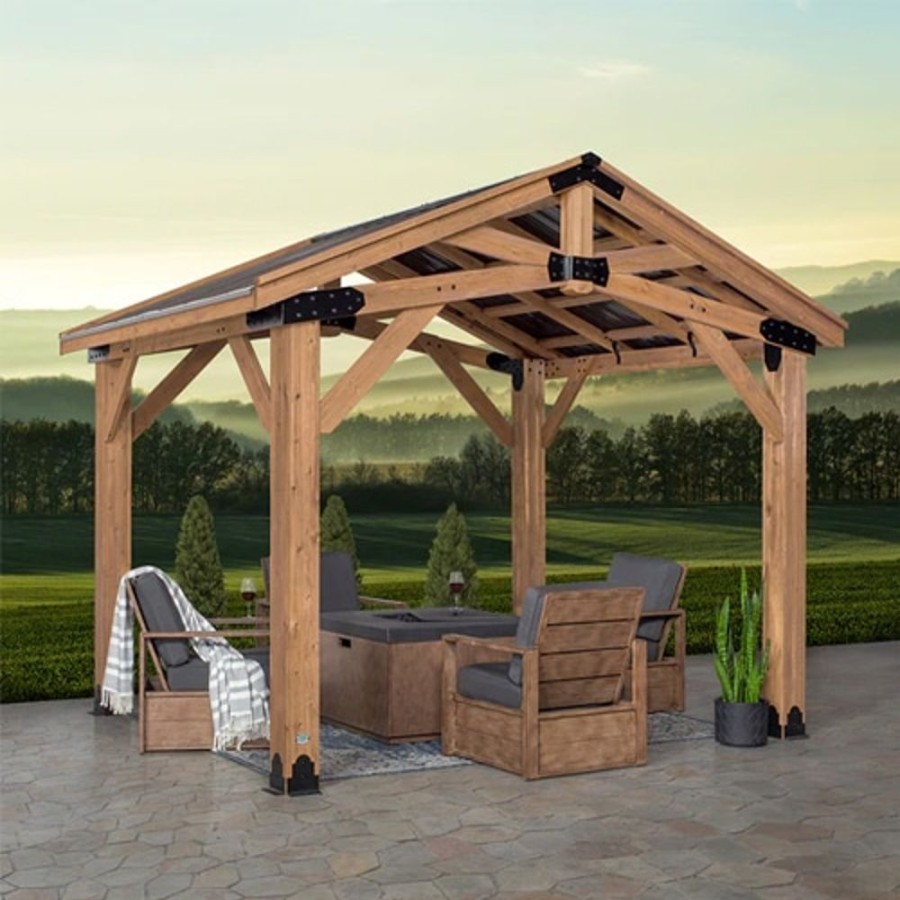 Outdoor Lifespan Kids | Backyard Discovery Brindlewood 12 Feet X 10 Feet Gazebo - Toy Buzz