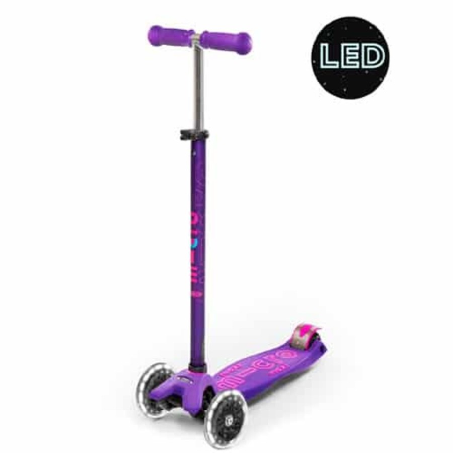 Ride On Toys Micro | Micro Maxi Deluxe Scooter Led Purple - Toy Buzz