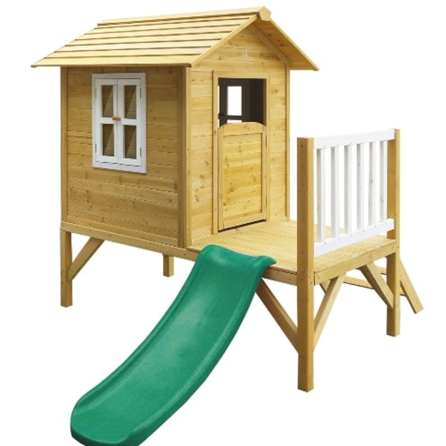 Outdoor Lifespan Kids | Lifespan Kids Wallaby 2 Cubby House With Green Slide - Toy Buzz