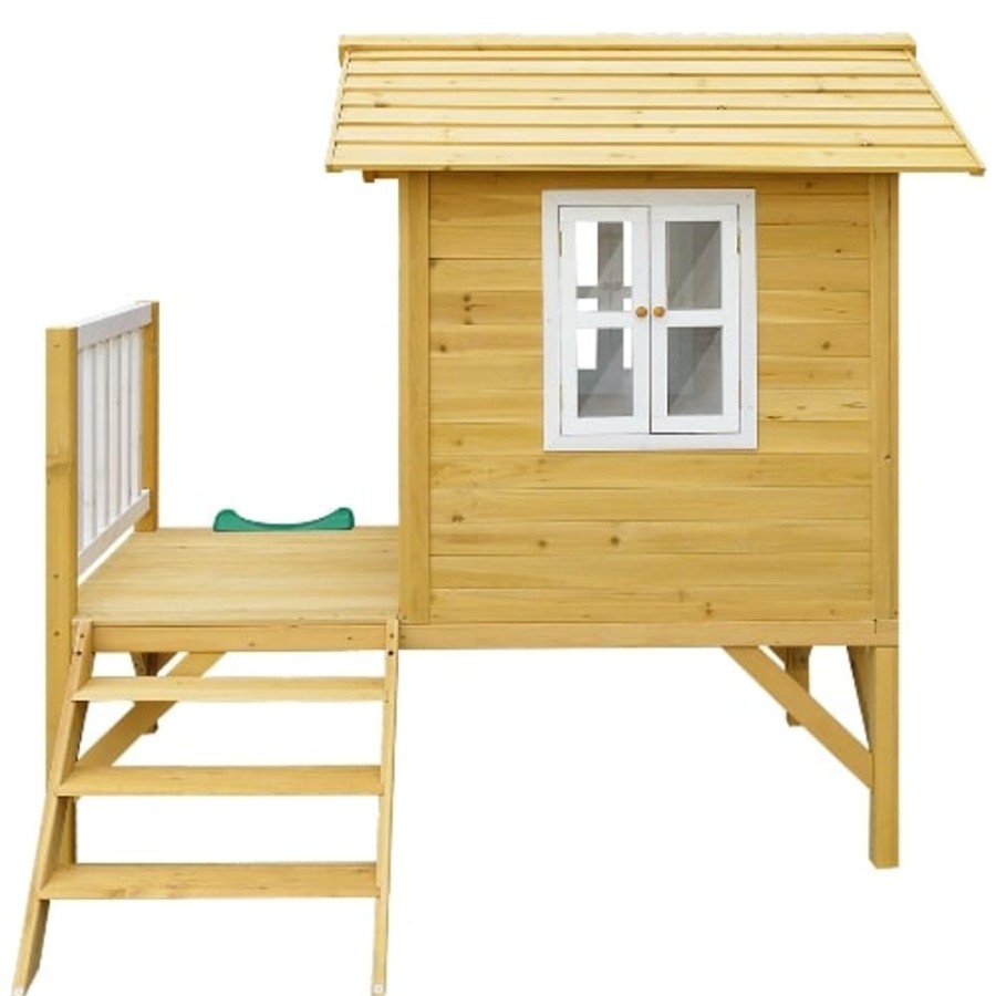 Outdoor Lifespan Kids | Lifespan Kids Wallaby 2 Cubby House With Green Slide - Toy Buzz