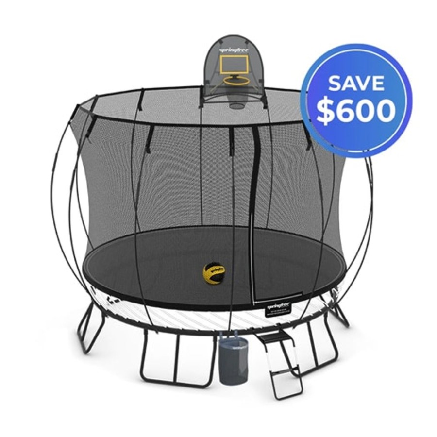 Outdoor Springfree | Springfree Medium Round Trampoline Bundle - Sports Bundle - Toy Buzz