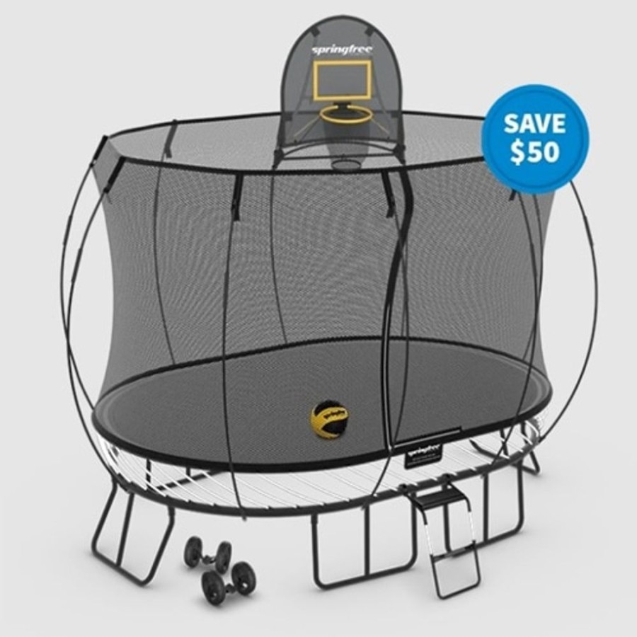 Outdoor Springfree | Springfree Medium Oval Trampoline Bundle - Moving Bundle - Toy Buzz