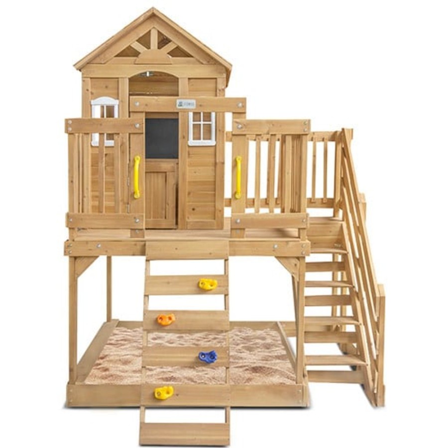 Outdoor Lifespan Kids | Lifespan Kids Silverton Cubby House With Rock Climbing Wall - Toy Buzz