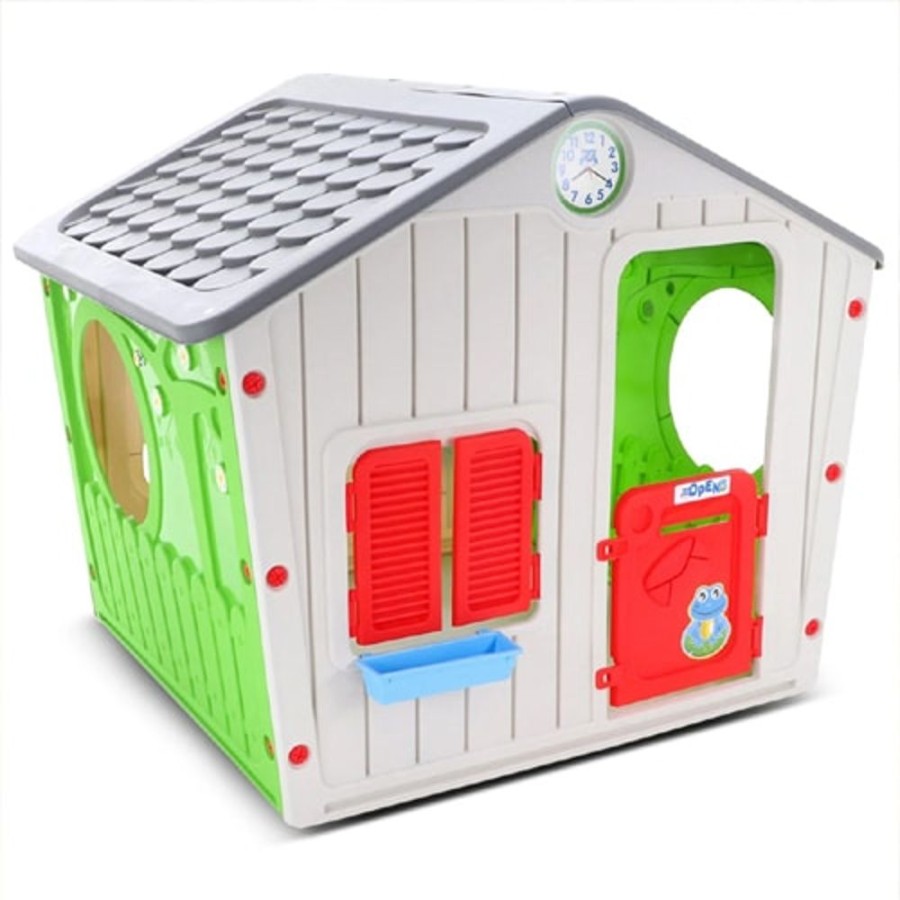 Outdoor Lifespan Kids | Lifespan Kids Starplay Galilee Village House Green And Grey - Toy Buzz