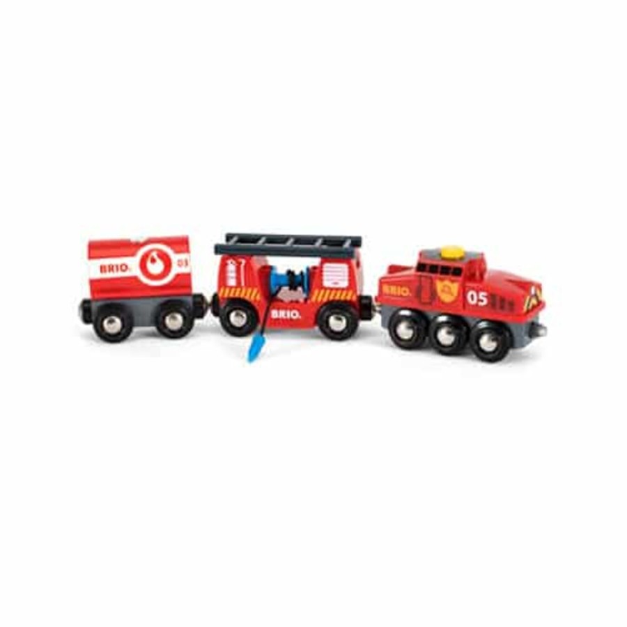 Toys & Games Brio | Brio Vehicle Rescue Firefighting Train 4 Pieces - Toy Buzz