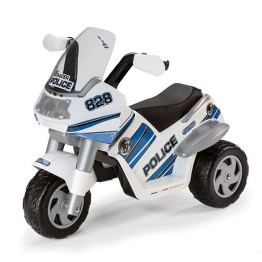 Ride On Toys Peg Perego | Peg Perego Raider Police/Polizei Electric Bike - Toy Buzz