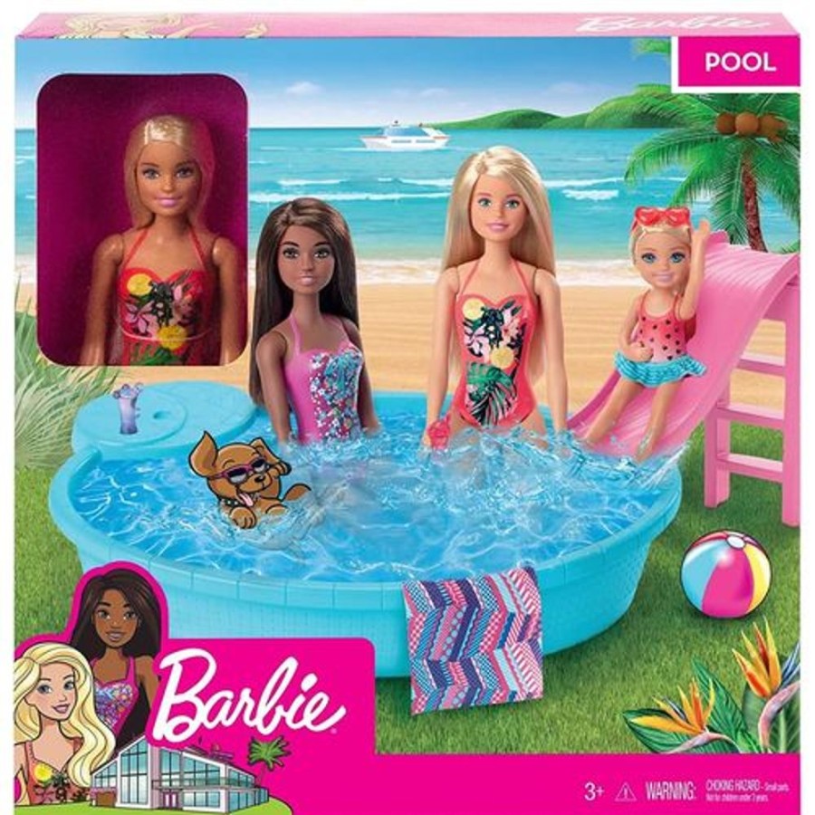 Toys & Games Barbie | Barbie Doll And Pool Playset - Toy Buzz