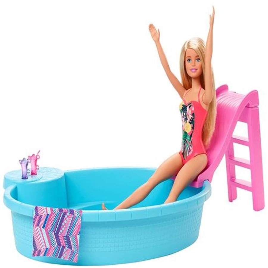 Toys & Games Barbie | Barbie Doll And Pool Playset - Toy Buzz