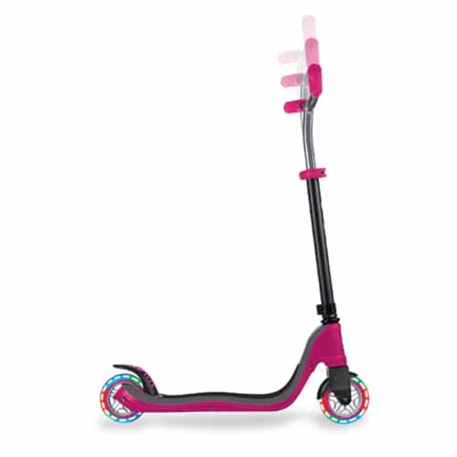 Ride On Toys Globber | Globber Flow 125 Light Up Scooter Ruby Grey - Toy Buzz