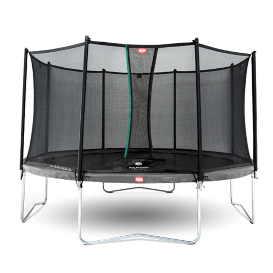 Outdoor Berg | Berg Favorit Grey Trampoline With Safety Net Comfort 380 Cm Diameter Extra Large 12Ft - Toy Buzz