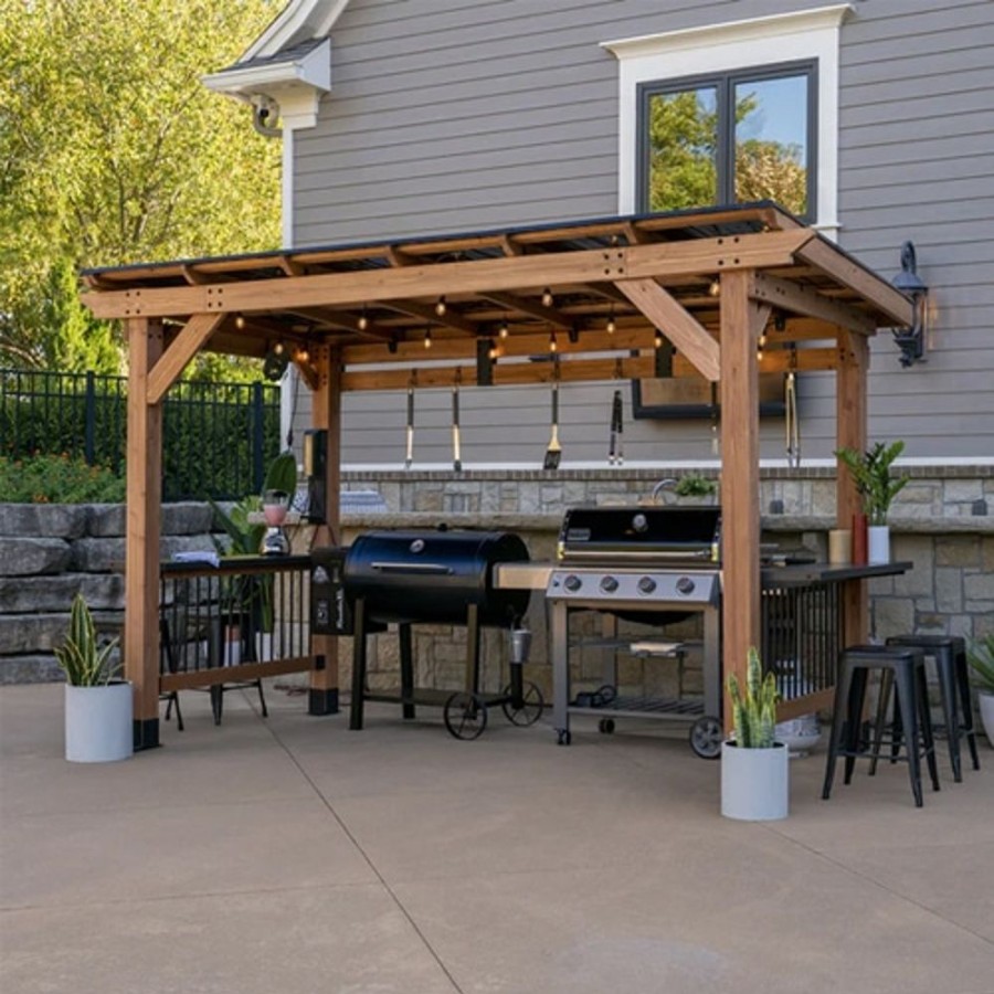 Outdoor Lifespan Kids | Backyard Discovery Saxony Grill Bbq Xl Gazebo - Toy Buzz