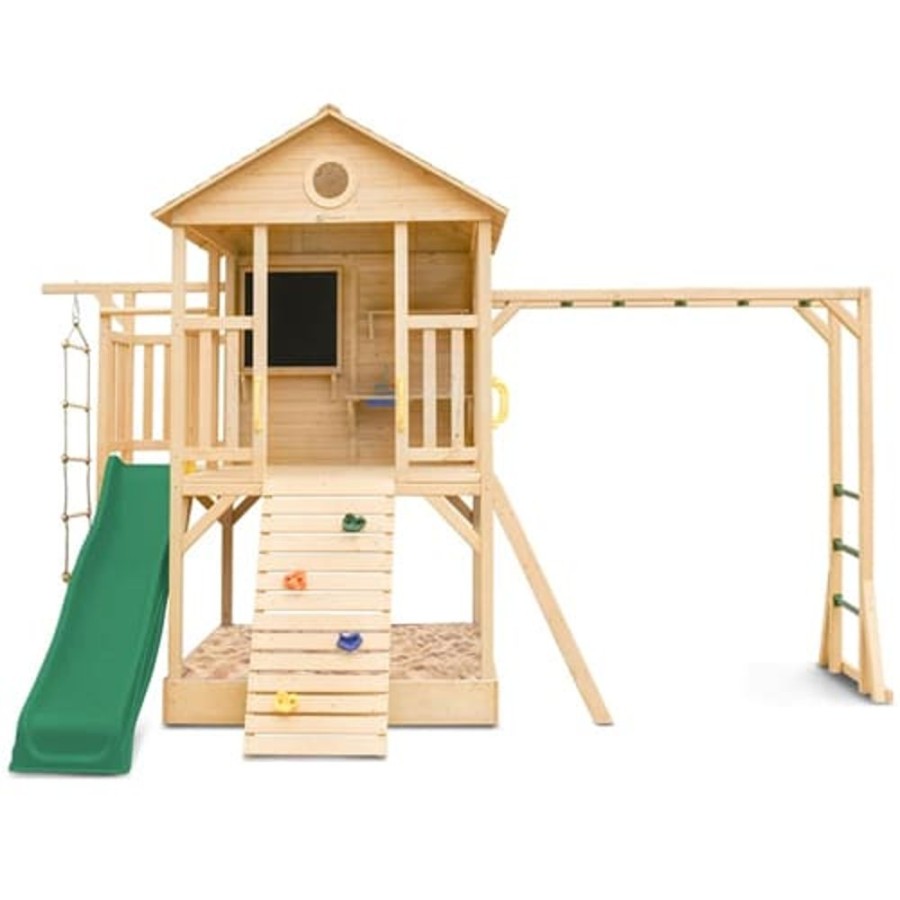 Outdoor Lifespan Kids | Lifespan Kids Kingston Cubby House With Green Slide - Toy Buzz