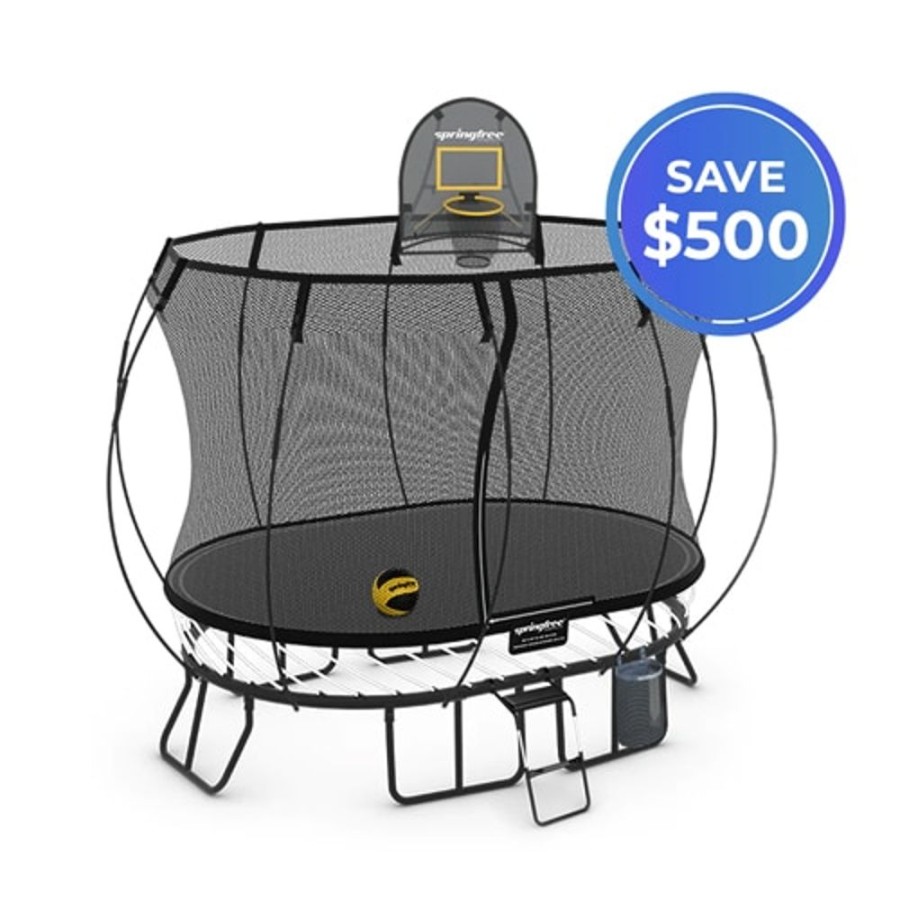 Outdoor Springfree | Springfree Compact Oval Trampoline Bundle - Sports Bundle - Toy Buzz