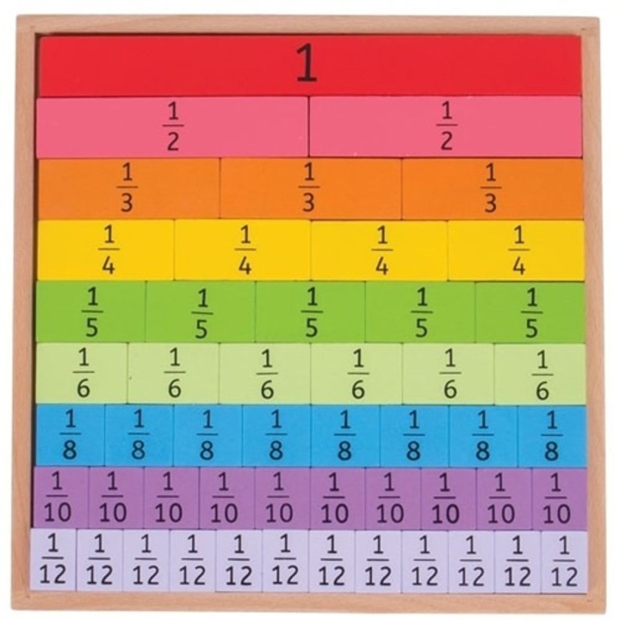 Educational & Science Misc | Bigjigs Toys Fractions Tray - Toy Buzz