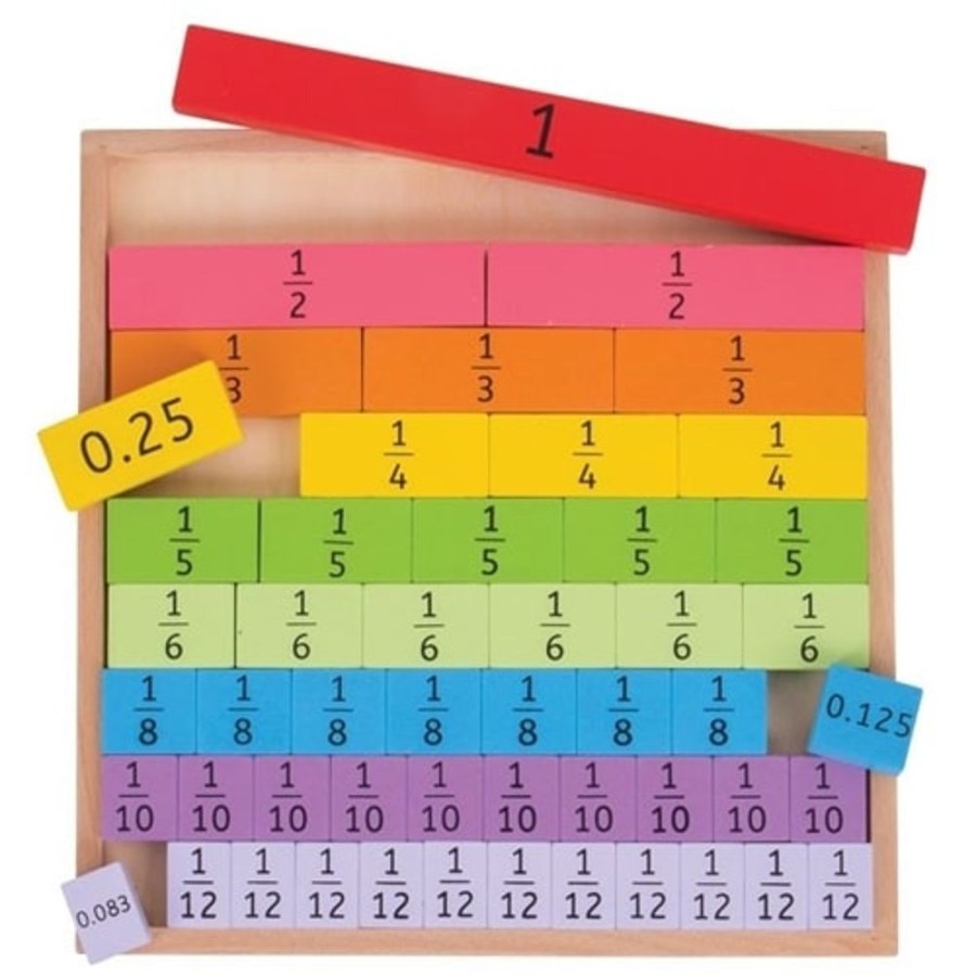 Educational & Science Misc | Bigjigs Toys Fractions Tray - Toy Buzz