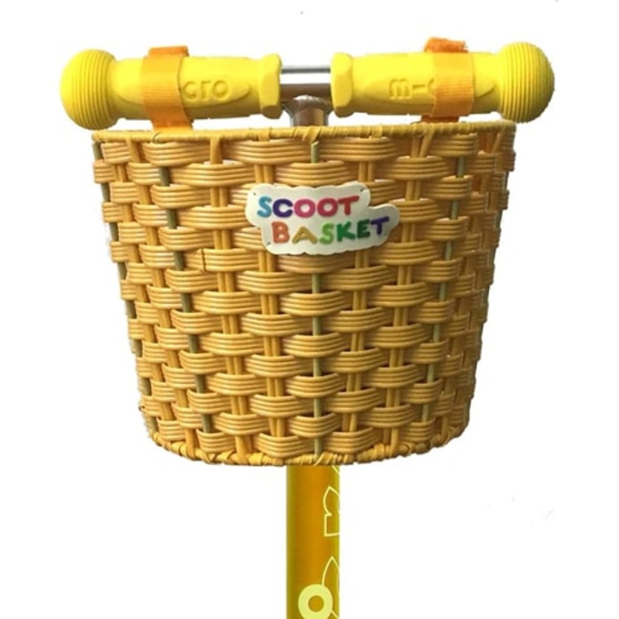 Ride On Toys Micro | Micro Scooter Bike Basket Yellow - Toy Buzz