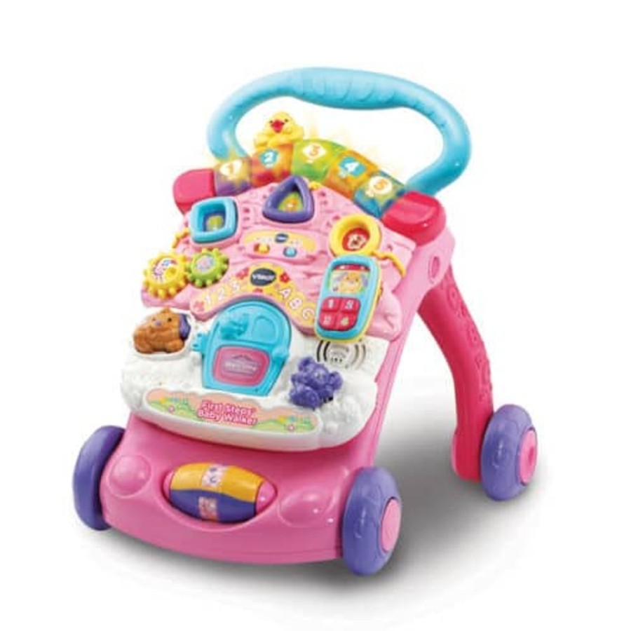 Infant And Baby Vtech | Vtech First Steps Baby Walker Pink - Toy Buzz