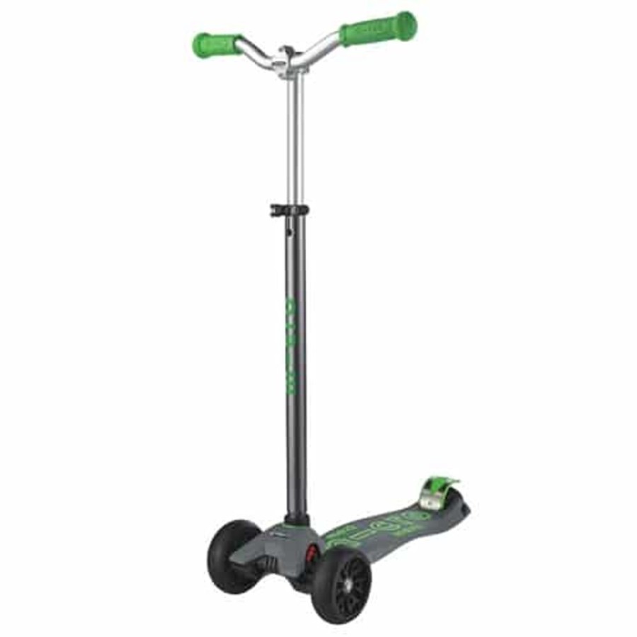 Ride On Toys Micro | Micro Maxi Deluxe Pro Scooter Grey And Green - Toy Buzz