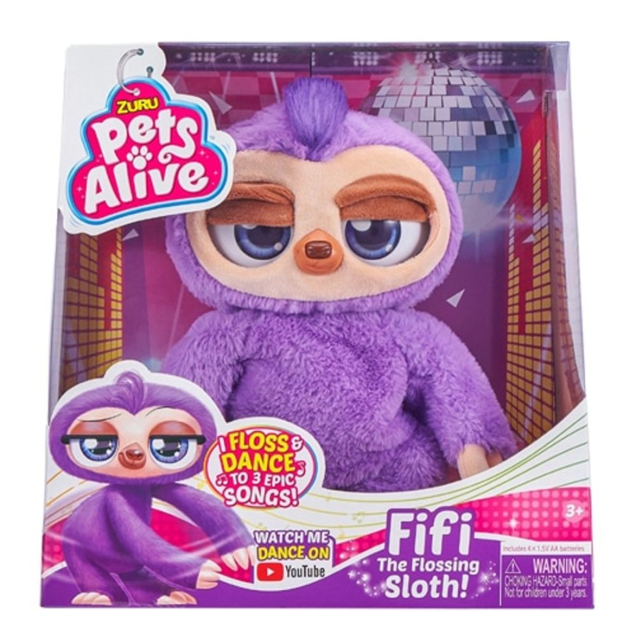 Toys & Games Zuru | Zuru Pet'S Alive Fifi Flossing Sloth - Toy Buzz