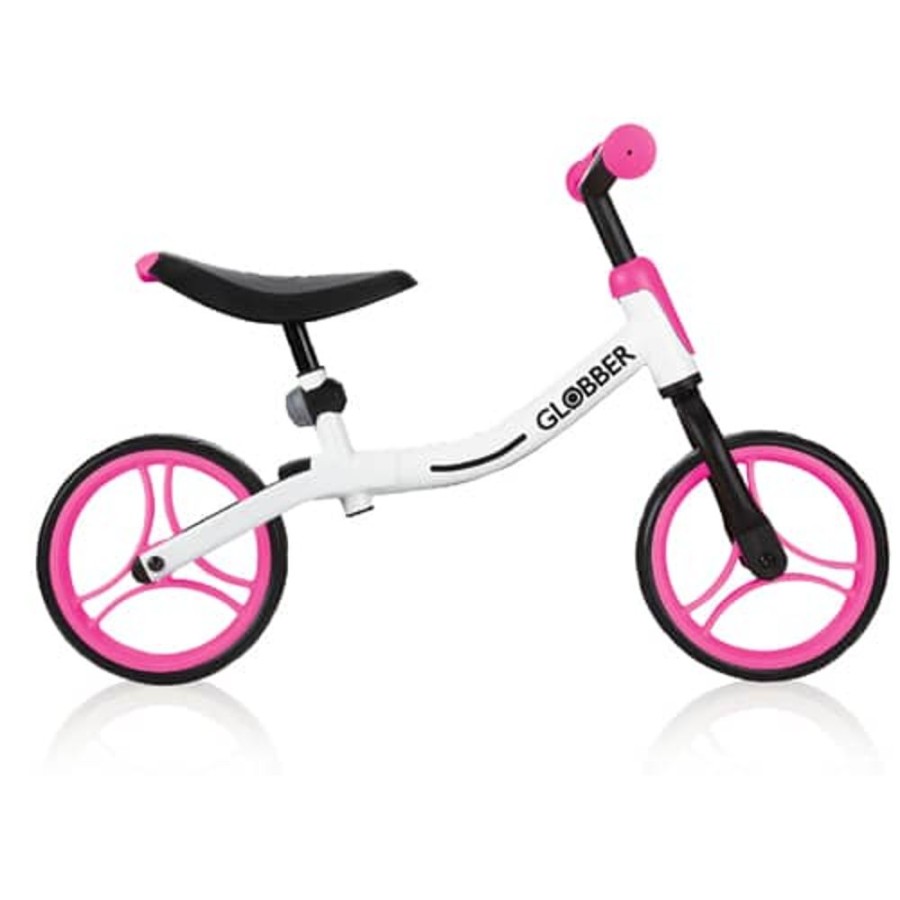 Ride On Toys Globber | Globber Balance Go Bike White Pink - Toy Buzz