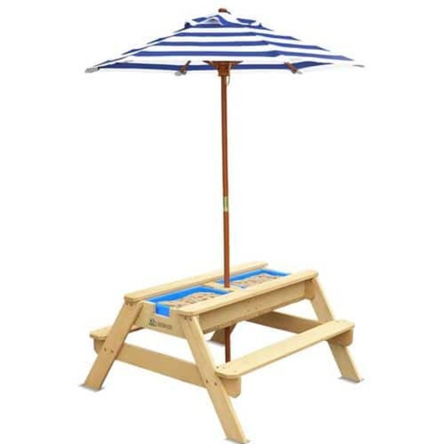 Outdoor Lifespan Kids | Lifespan Kids Sunrise Sand And Water Table With Umbrella - Toy Buzz