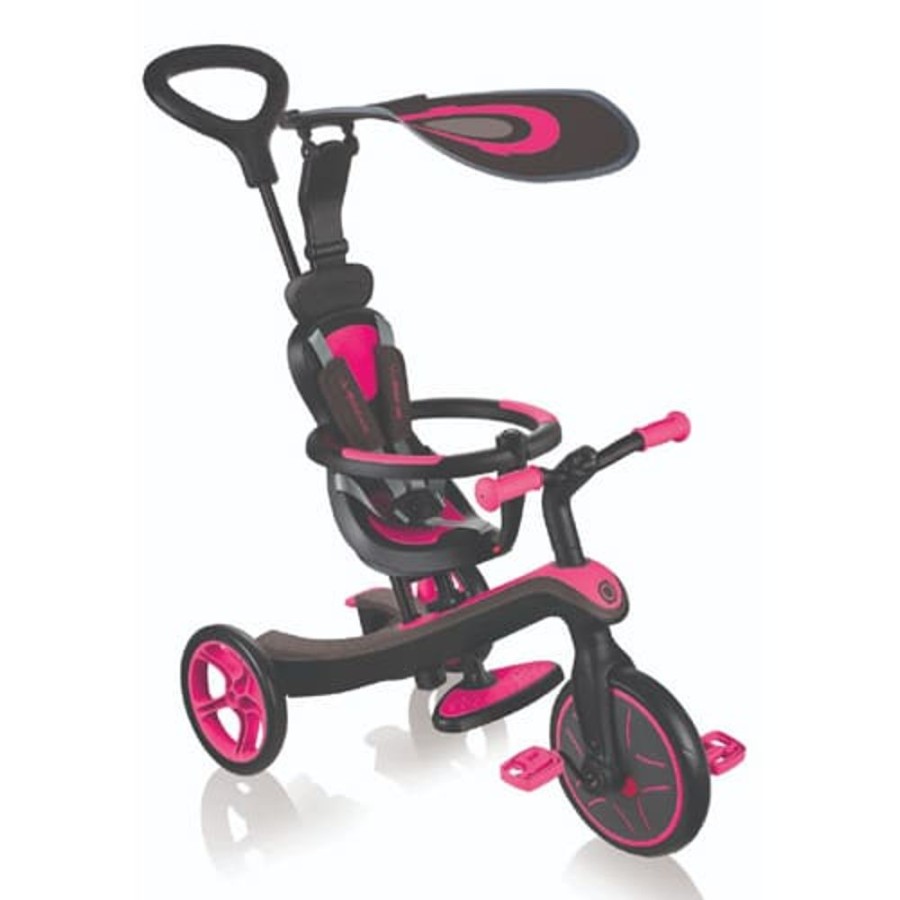 Ride On Toys Globber | Globber Explorer Trike 4 In 1 Fuchsia Pink - Toy Buzz