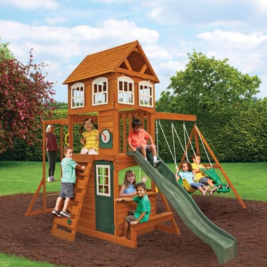 Outdoor KidKraft | Kidkraft Cranbrook Wooden Swing Playset - Toy Buzz