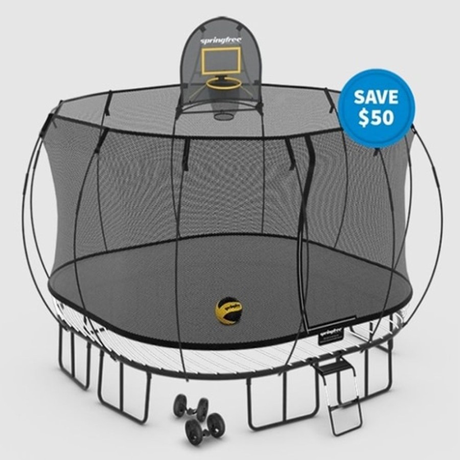 Outdoor Springfree | Springfree Medium Square Trampoline Bundle - Moving Bundle - Toy Buzz