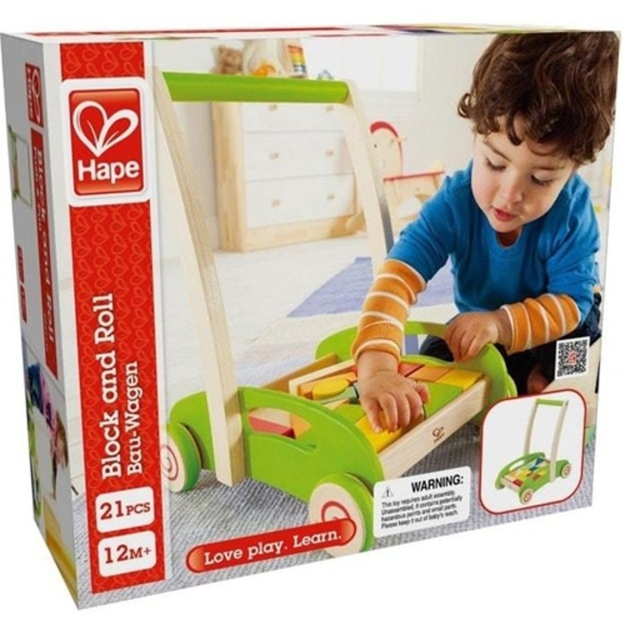 Infant And Baby Hape | Hape Block And Roll Walker Shape Sorter - Toy Buzz