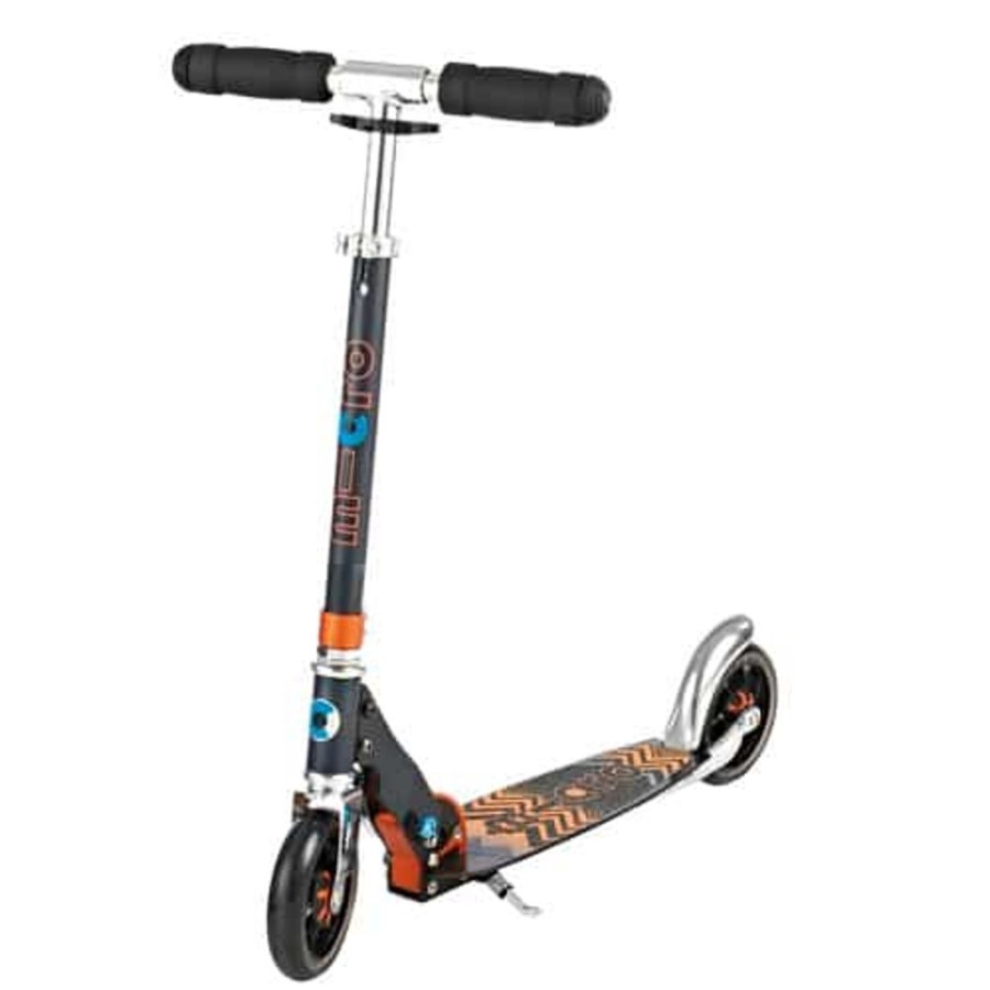 Ride On Toys Micro | Micro Speed Plus Scooter Black And Orange - Toy Buzz