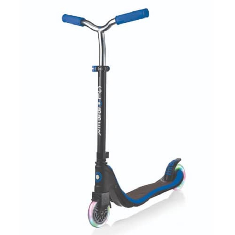 Ride On Toys Globber | Globber Flow 125 Lights Scooter Black Blue - Toy Buzz