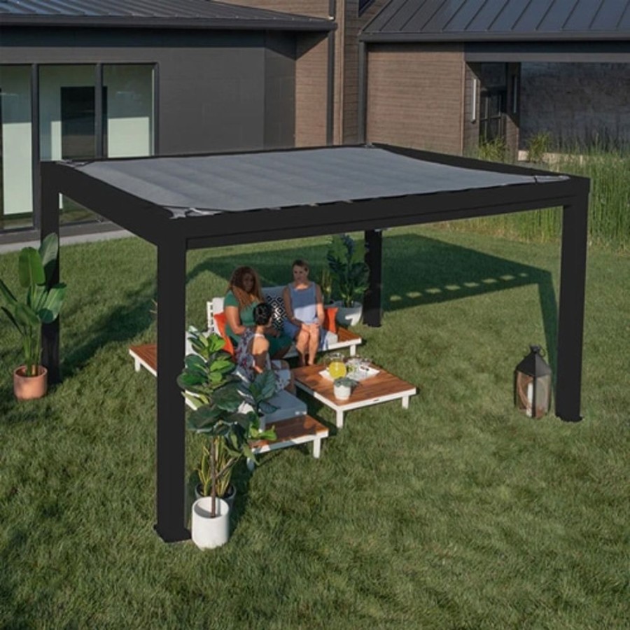 Outdoor Lifespan Kids | Backyard Discovery Trenton Steel Pergola 3M X 4.3M X 2.3M - Toy Buzz