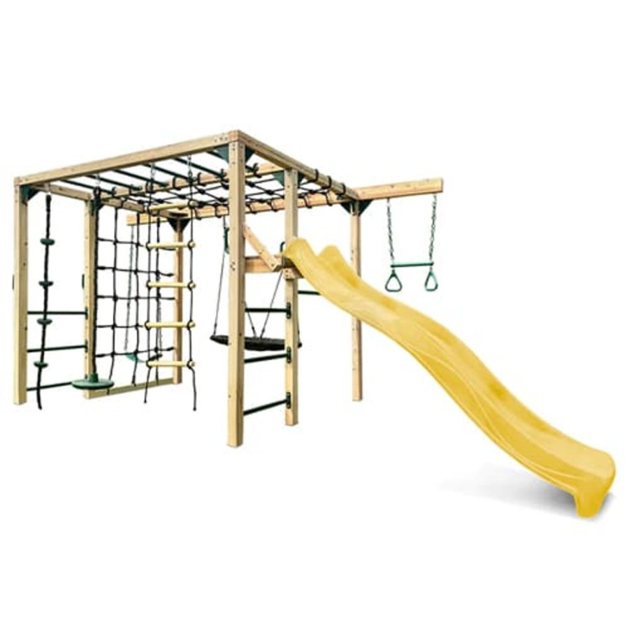 Outdoor Lifespan Kids | Lifespan Kids Orangutan Climbing Cube Jungle Gym All-In-One Play Centre Yellow Slide - Toy Buzz