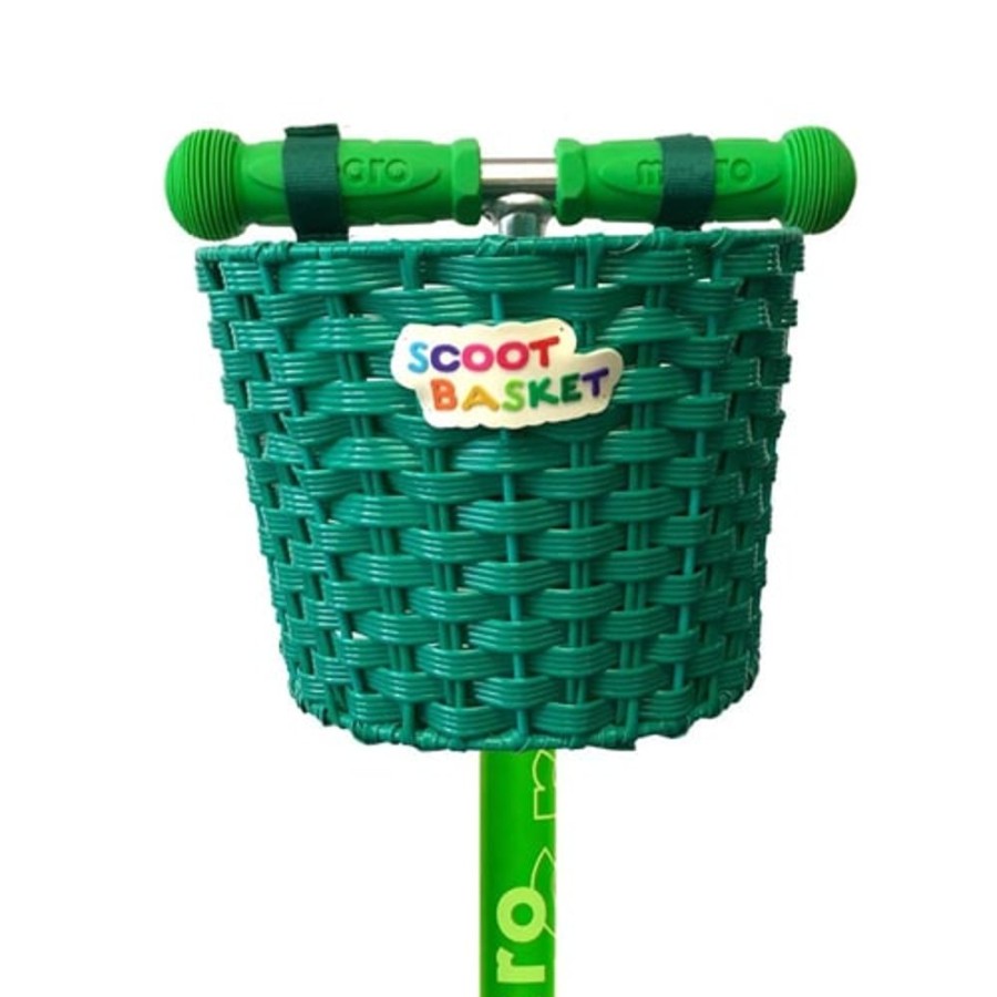 Ride On Toys Micro | Micro Scooter Bike Basket Green - Toy Buzz