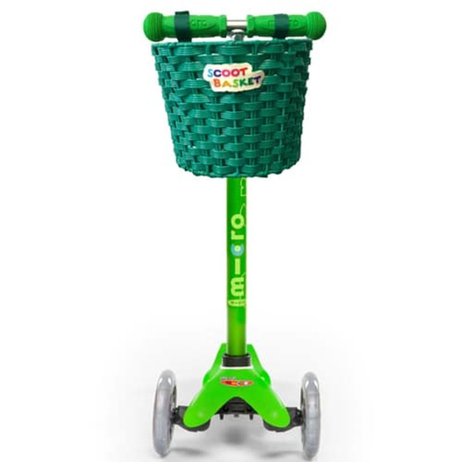 Ride On Toys Micro | Micro Scooter Bike Basket Green - Toy Buzz