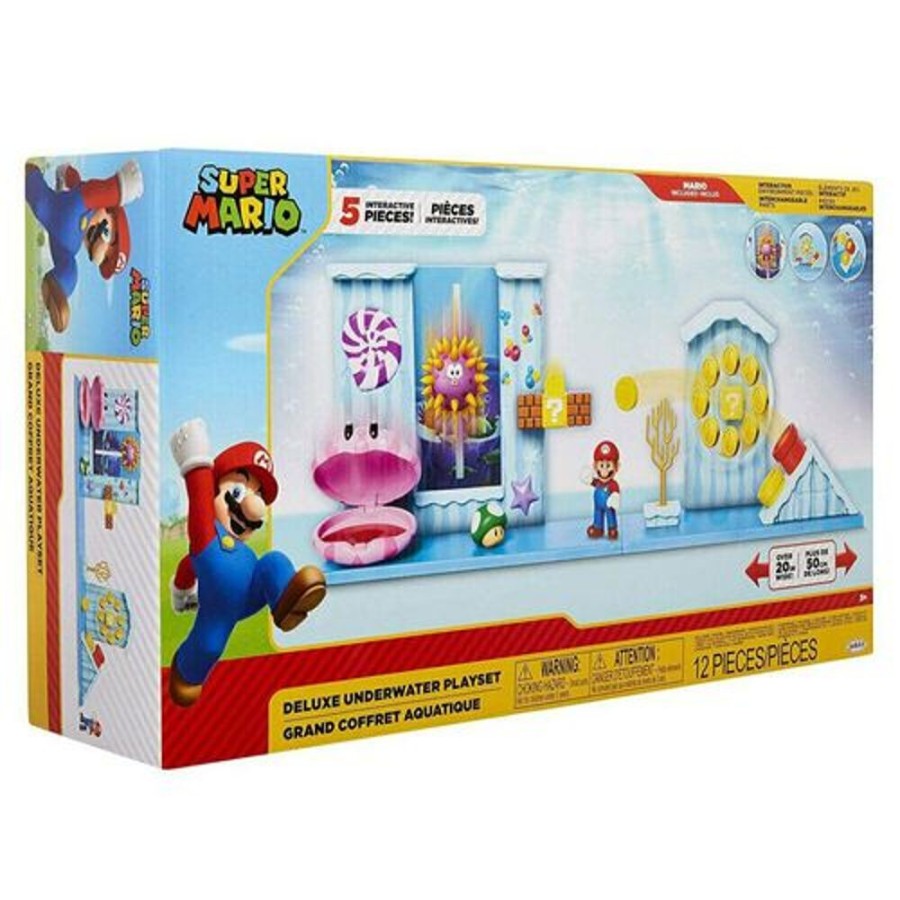 Toys & Games Misc | Deluxe Underwater Playset 2.5 Inch World Of Nintendo - Toy Buzz