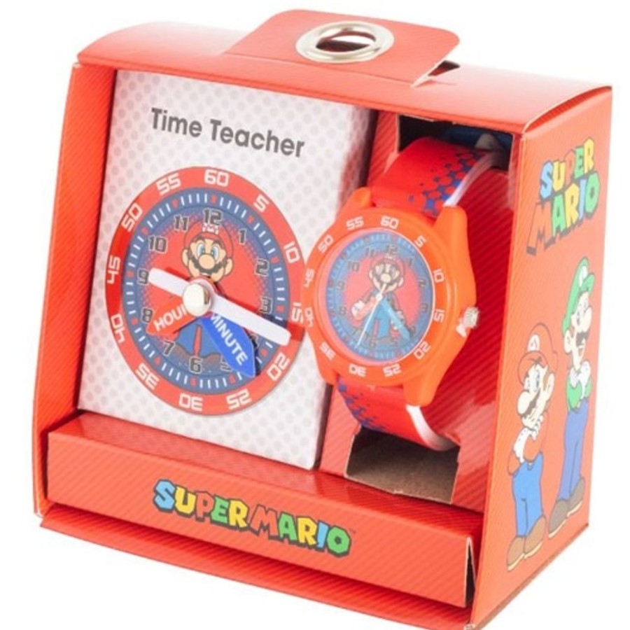 Kids Accessories Misc | Super Mario Time Teacher Watch Pack Red And Blue - Toy Buzz