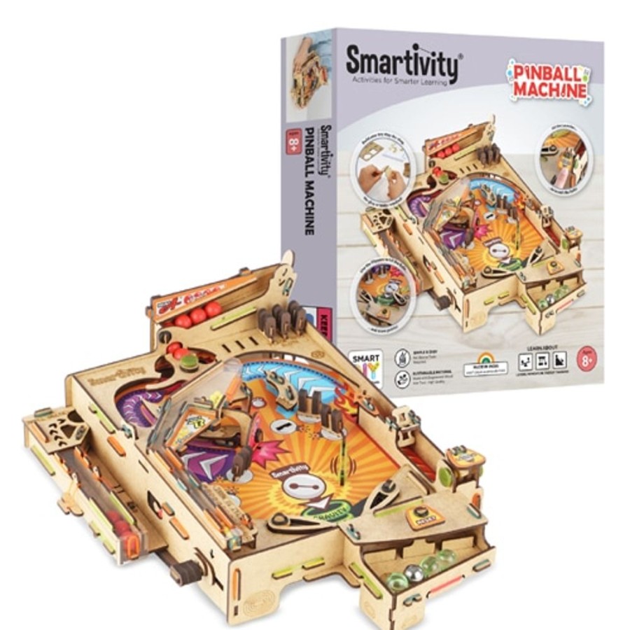 Educational & Science Misc | Smartivity Pinball Machine Wooden Stem Educational Construction Toy - Toy Buzz