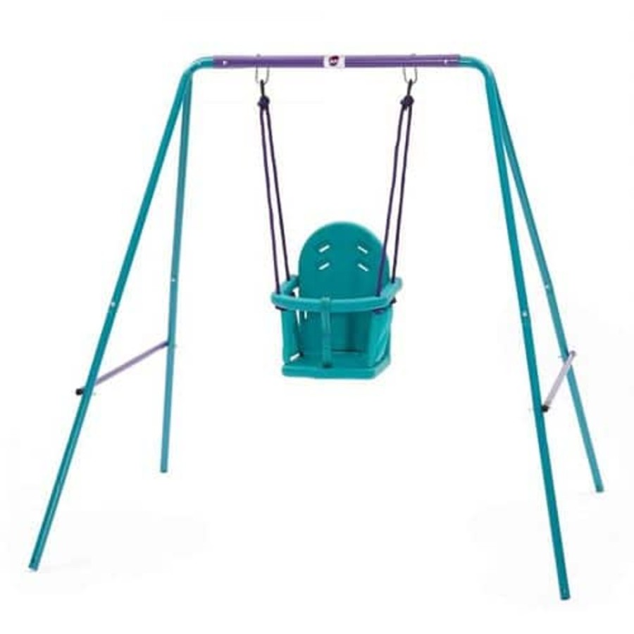 Outdoor Plum Play | Plum 2-In-1 Baby Swing Set Purple/Teal - Toy Buzz