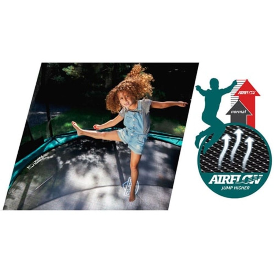 Outdoor Berg | Berg Champion 14Ft Trampoline Green Plus Safety Net Deluxe 730Cm - Toy Buzz