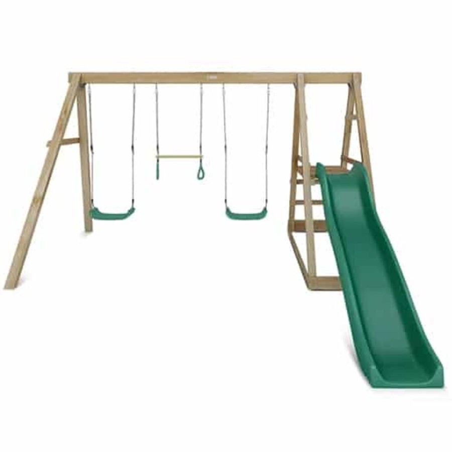 Outdoor Lifespan Kids | Lifespan Kids Winston 3 Station Timber Swing Set With Slide - Toy Buzz